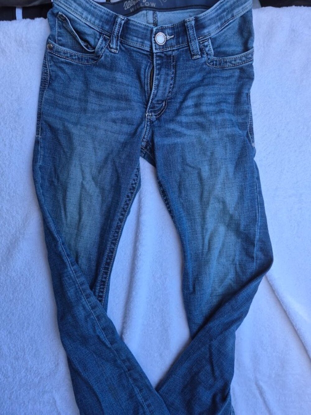 Wrangler Willow Riding Jeans 5x34 Mid Rise Bootcut Western Blue